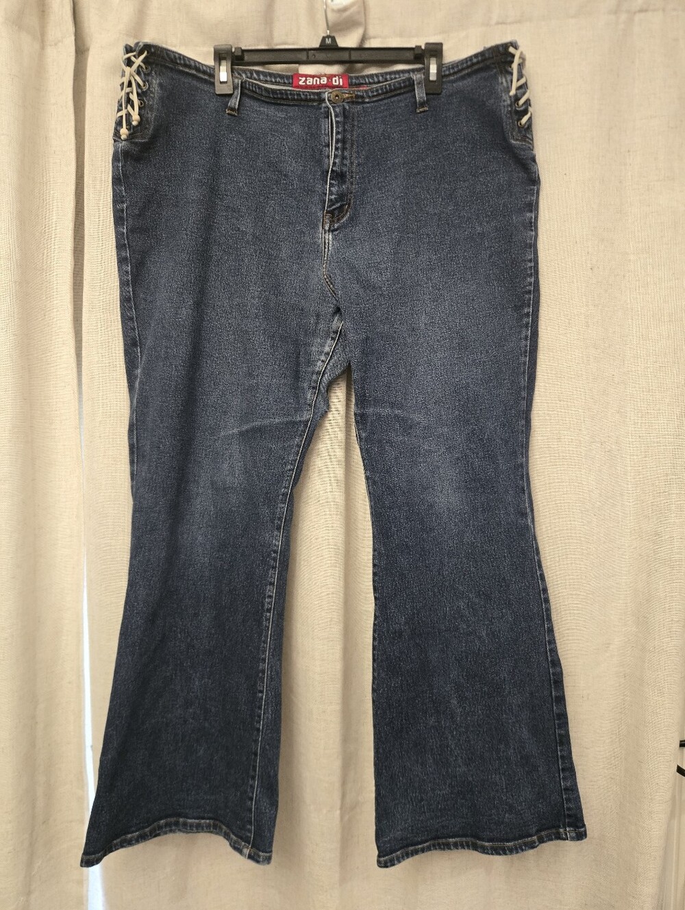 Zana-Di Size 22 Lace-Up Y2K Bootcut Flare Jeans